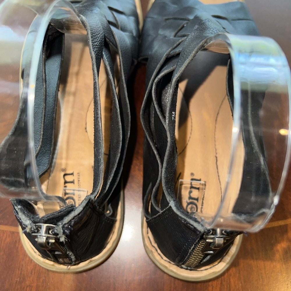 Born IWA Woven Leather Black Sandals Shoes Sz 7M Boho Beachy Resortwear Granola - Picture 10 of 15